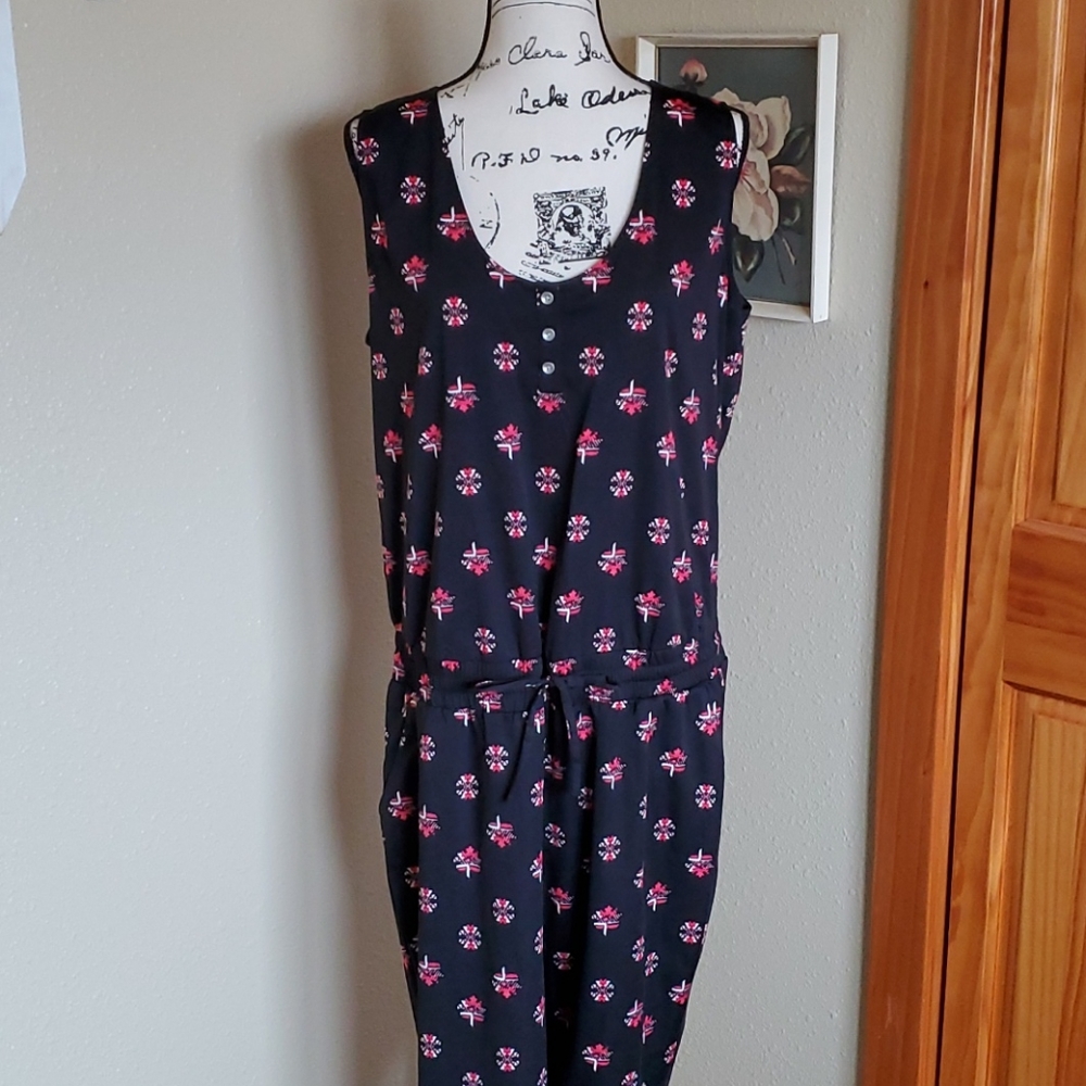 NY&C Eva Mendes Tribal Print Jumpsuit Black Size XL